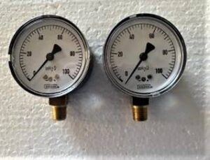Ashcroft 0 to 100 PSI Pressure Gauges Stainless Steel  2.5 Inch Diameter Face